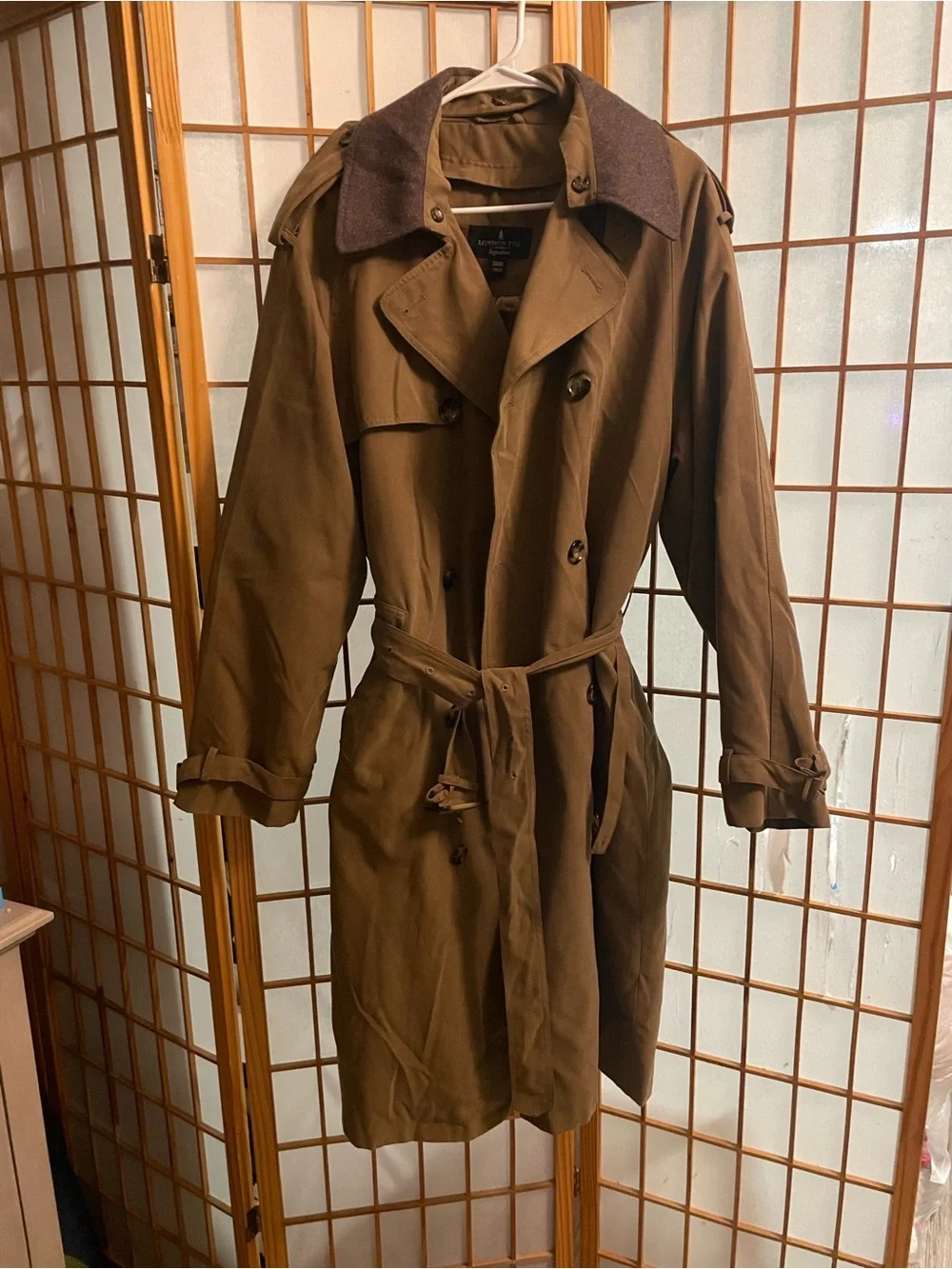 London Fog Signature Men’s 38R Double Breasted Belted Trench Coat w/ Liner
